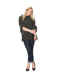 CHARC Fur Neck and Sleeve Poncho