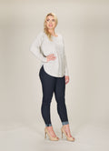 LGREY Soft Heathered Sweater with Ribbed Detail