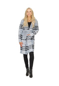 GREY Check Hooded Cardigan
