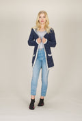 NAVYC Hooded Eyelash Cardigan with Pockets
