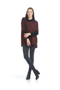 RUST Asymmetrical Stripe Poncho