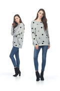GREY Big Dot Print Sweatshirt