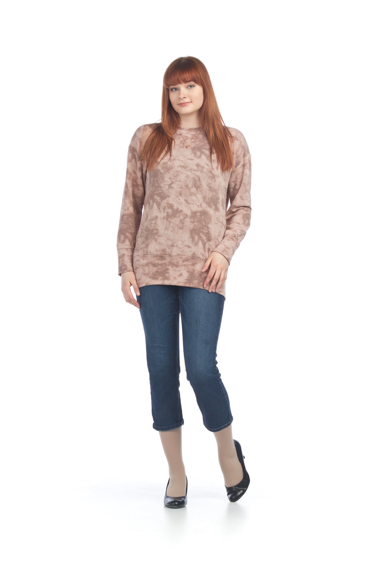 BLUSH Tie dye Banded Sweater