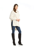 CREAM Chenille Cowl Neck Sweater w Split Sides