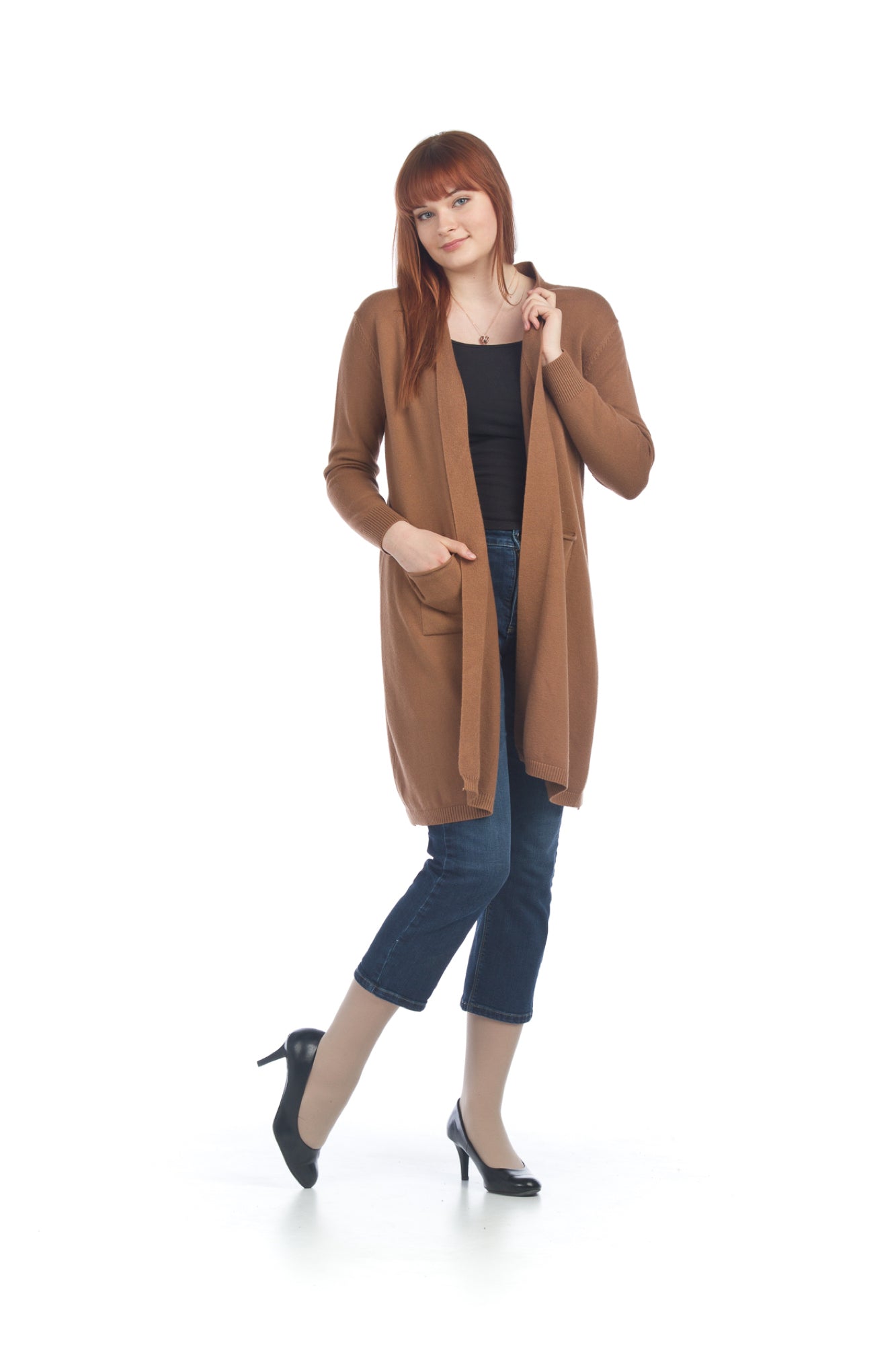 BLACK Cardigan with Pockets