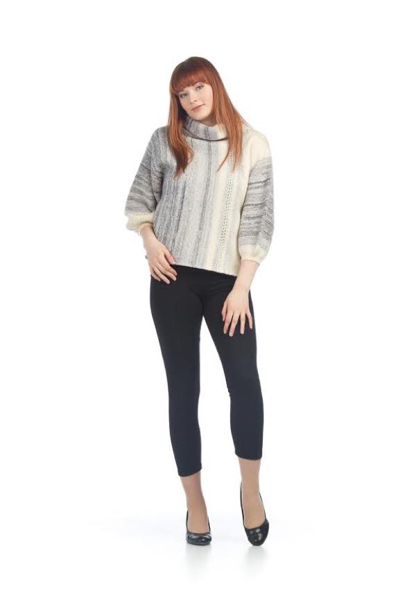 CRMMI Oversized Cowl Neck Sweater w Balloon Sleeves