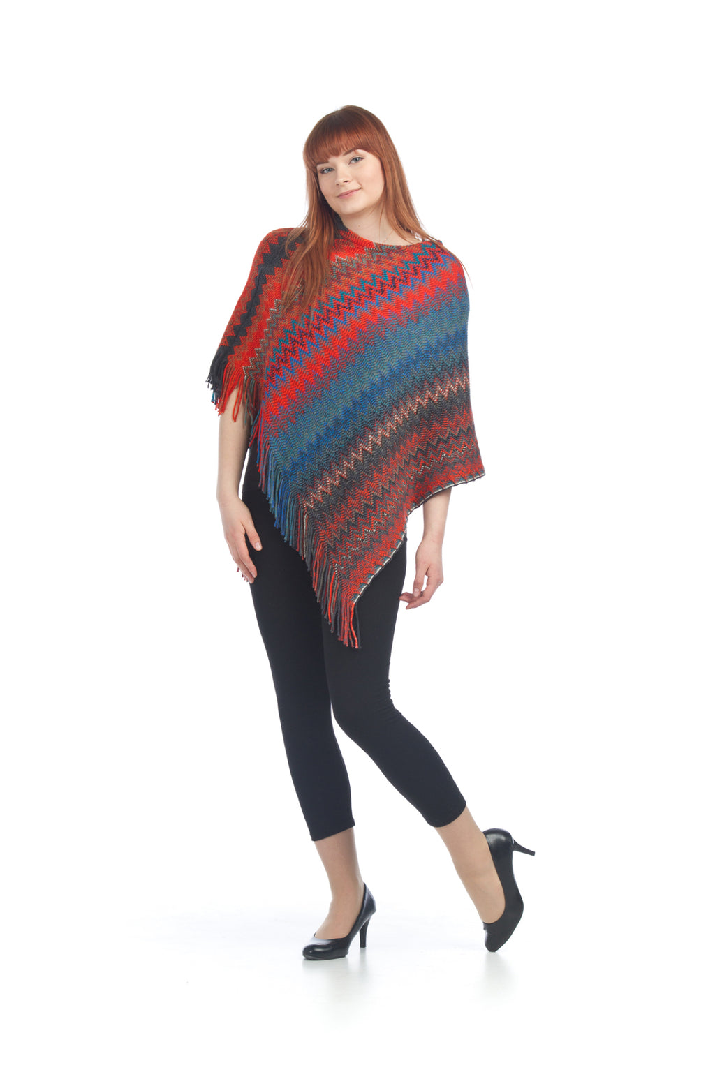 GREY Global Knit Poncho with Fringe