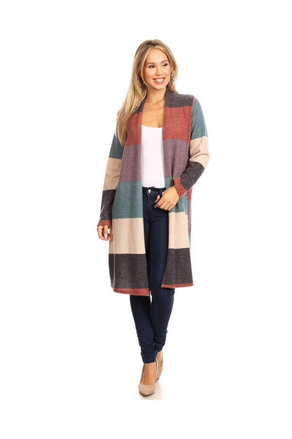 MULTI Color Blocked Cardigan
