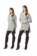 GREY Step Hem Sweater wtih Cable Knit Design