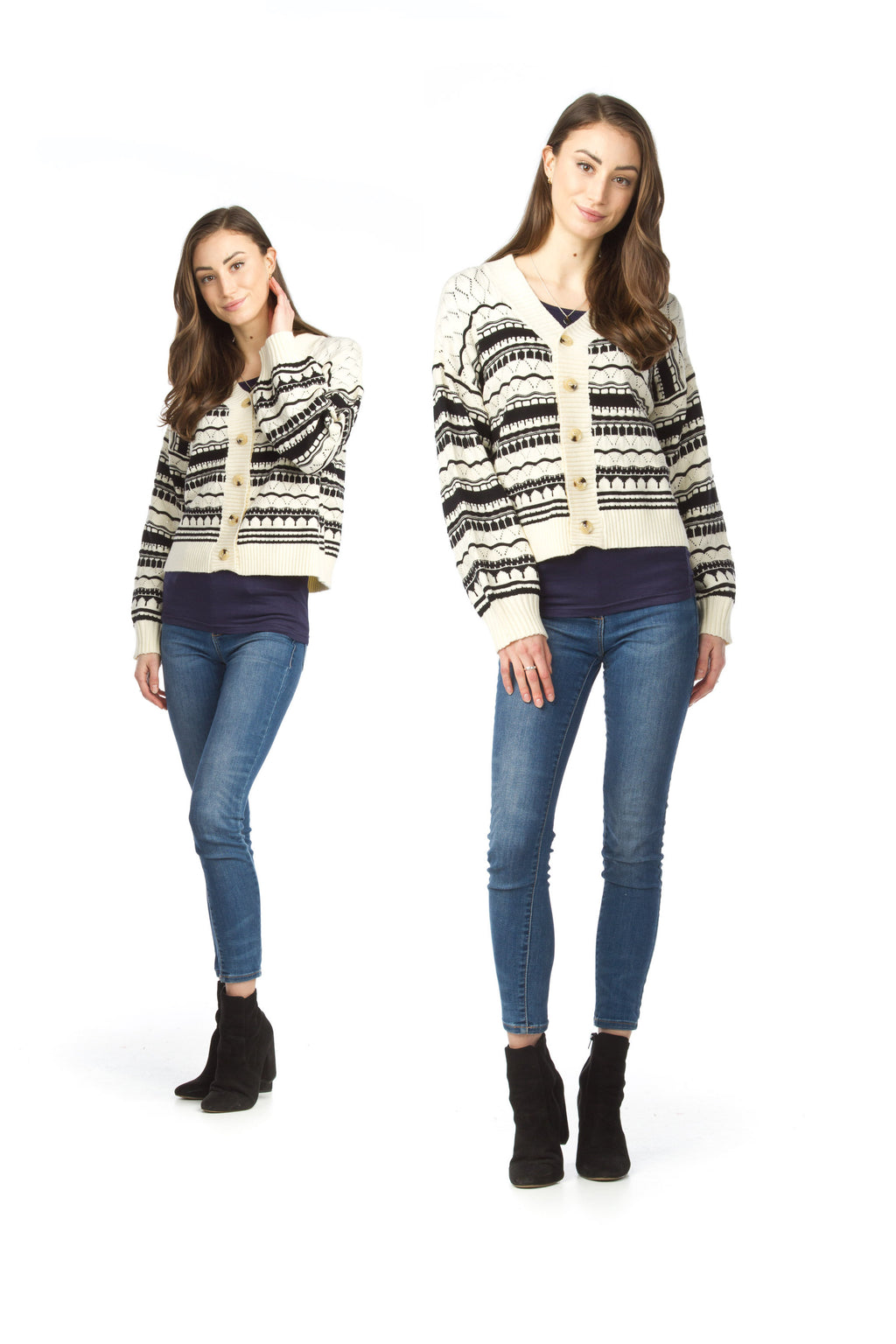 BLACK Knit Button Up Cardigan