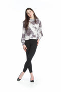 GREY Tie Dye Turtle Neck Sweater