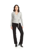 GREY Wrap Style Sweater Top