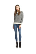 BLKCR Knit Check Pullover Sweater