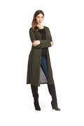KHAKI Long Knit Cardigan