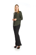 KHAKI Stretchy Shirt Hem Sweater