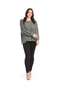 GREEN Oversized Tier Blouse with Exposed Seam