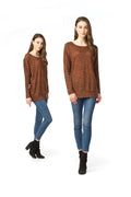 BROWN Ditsy Animal Print Oversized Sweatshirt