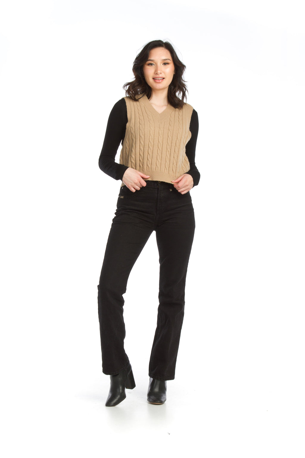 CAMEL Cable Knit Vest