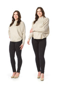 OATML Heather Sweater w Dolman Sleeves & Drap Collar