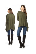 OLIVE Stretchy Oversized A-Line Tunic with Back Detail