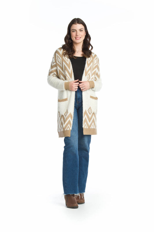 BEIGE Global Knit Cardigan