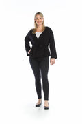 BLACK Soft Wrap Cardigan