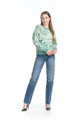 GREEN Cyclone Knit Sweater