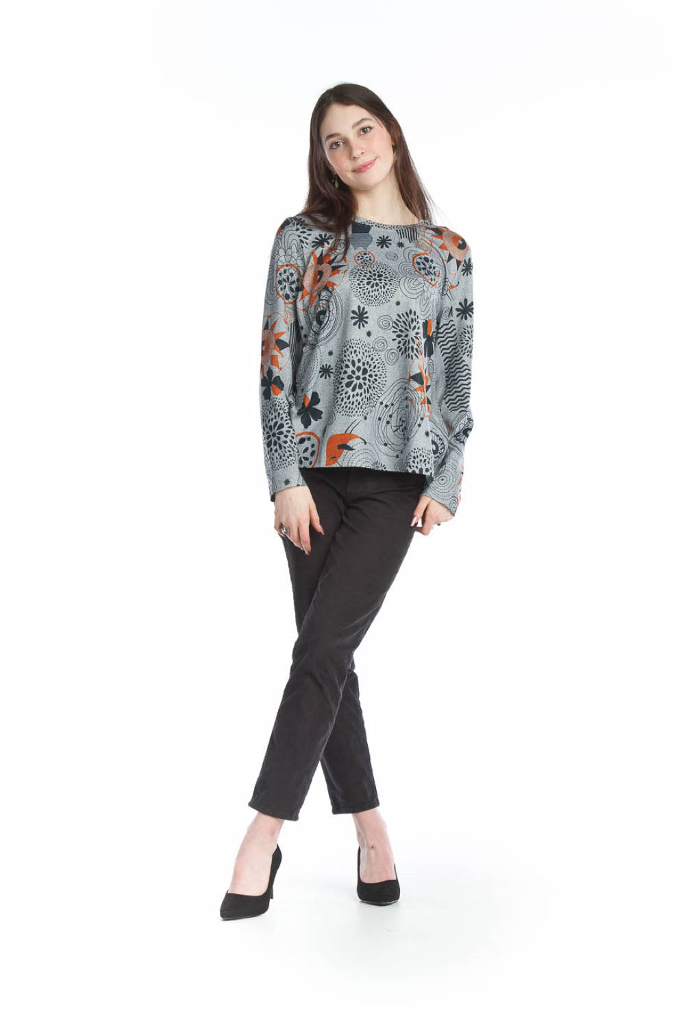 GREY Quirky Brushed Tunic