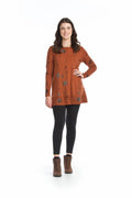 RUST Embelleshed Long Sleeve Tunic