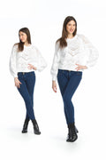 WHITE Crochet Open Knit Sweater