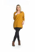 MUSTA High Low Oversized V Neck Sweater