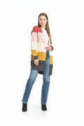 PINK Striped Lightweight Cardigan with Pockets