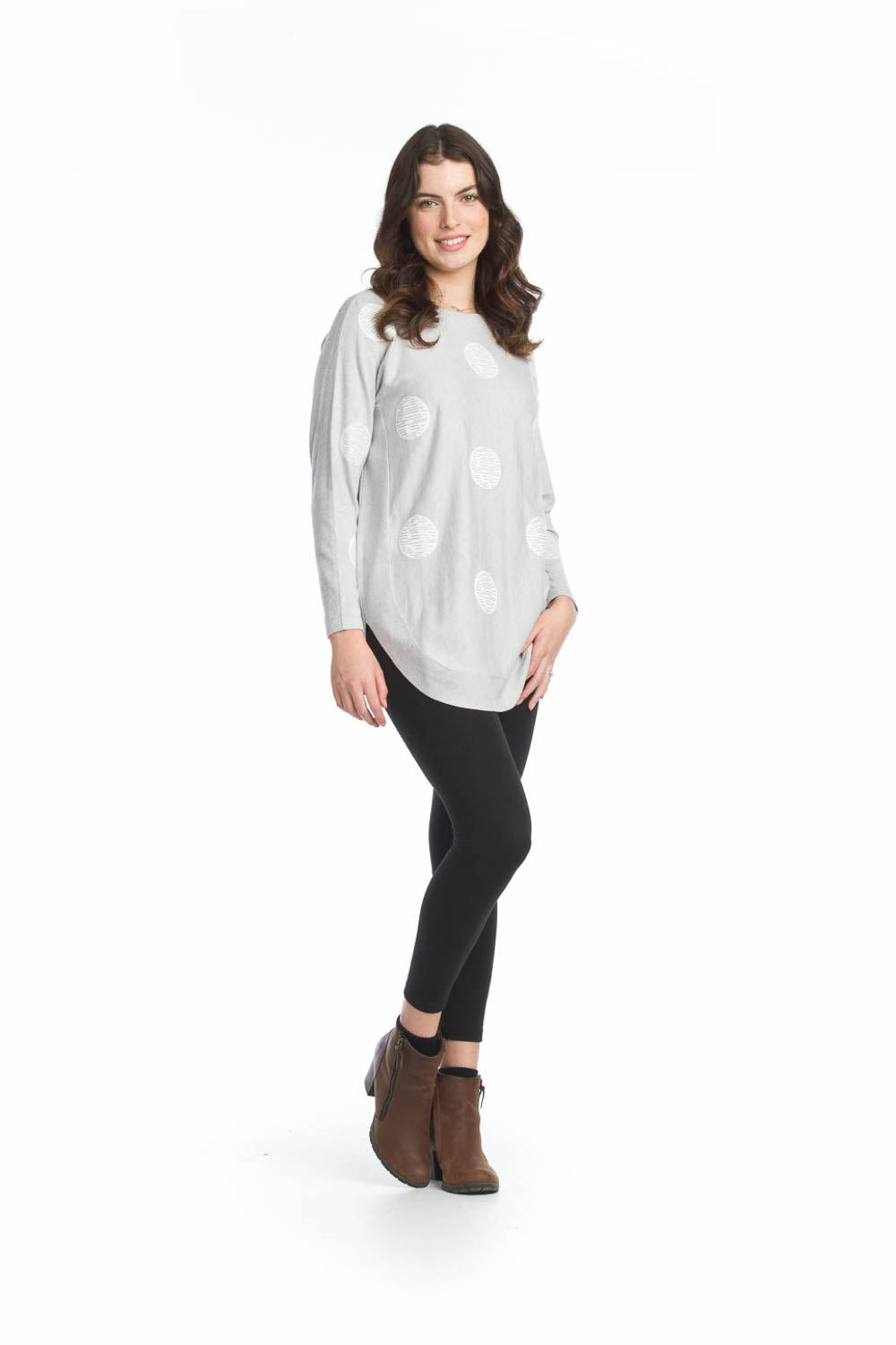 LGREY Sparkle Polka Dot Shirt Hem Sweater