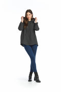 CHARC Brushed Oversized Sweater w Kangaroo Pocket