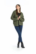 KHAKI Cable Knit Cardigan