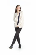 CREAM Cable Knit Cardigan with Pom Pom Detail