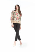 CREAM Floral Jacquard Sweater