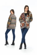 MULTI Patchwork Look Oversized Cardigan