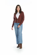 BROWN Chunky Crop Cardigan