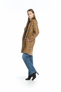 TAUPE Plaid Cardigan with Pockets