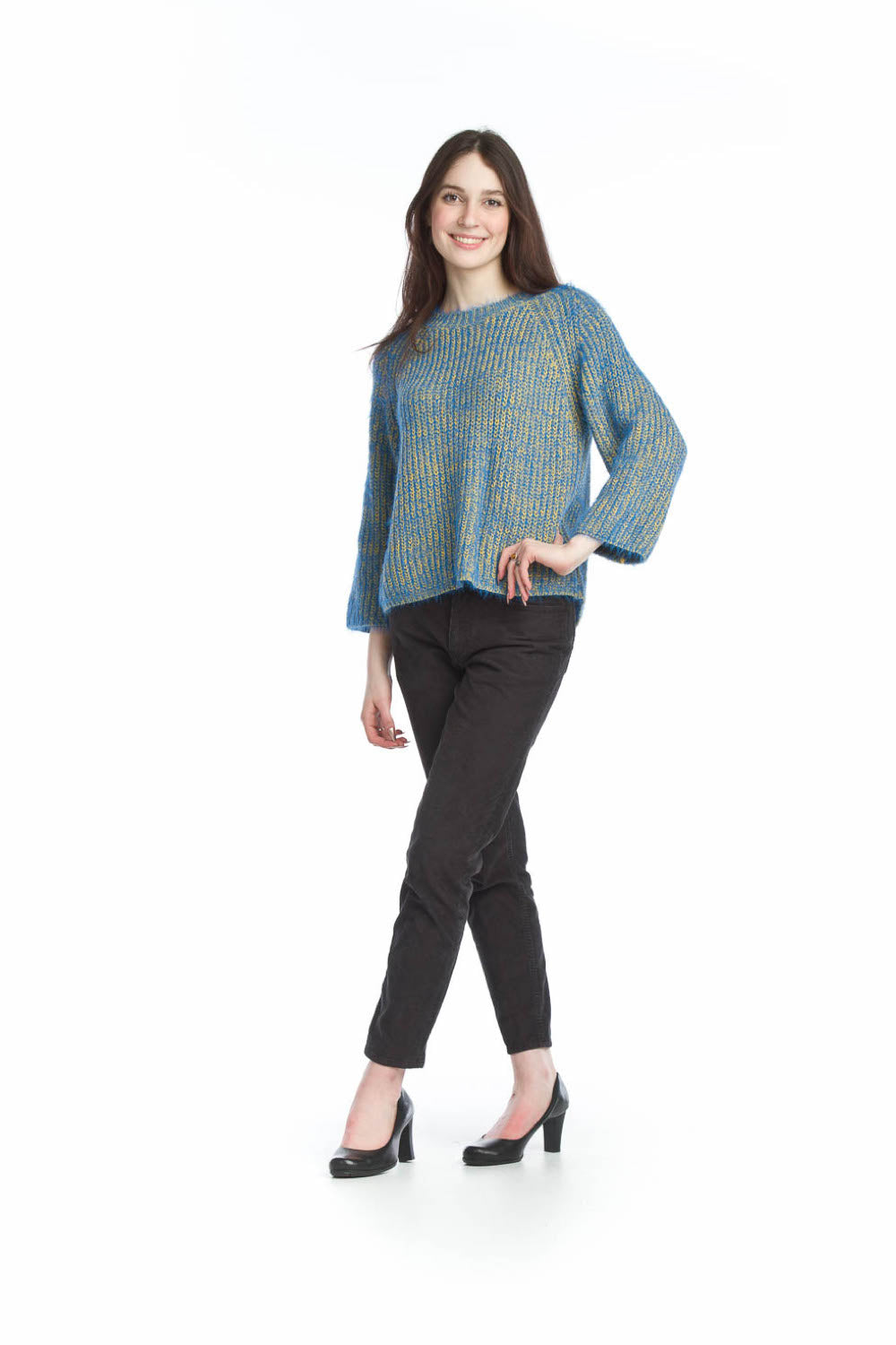 BLUE Duotone Eyelash Sweater