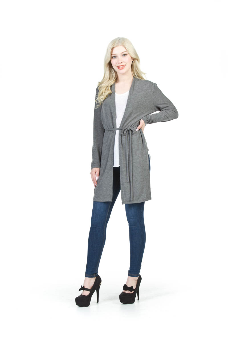 WINE Tie front cardigan