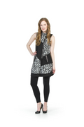 BLACK Zip Up Patchwork Sweater Vest