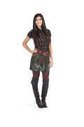 BLACK Owl Print Collar Sweater Shirt Dress
