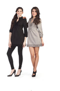 GREY Soutash Neck Tunic Sweater Dress
