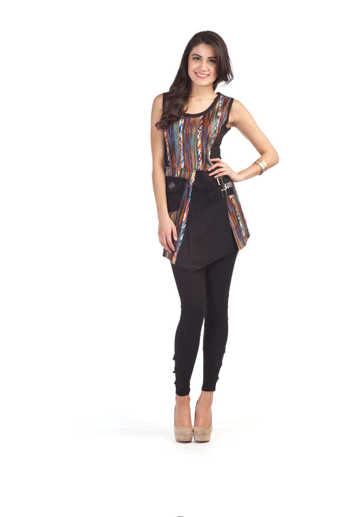 BLACK Thread Applique Angle Hem SD