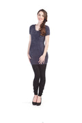 VIOLT Short sleeve fuzzy sweater dress