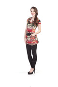 WINE Southwest Cowl Neck S/S Pocket Dress