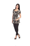 BLACK Geometric print dress