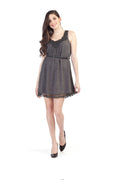 GREY Solid A Line Tank With Soutash Yoke